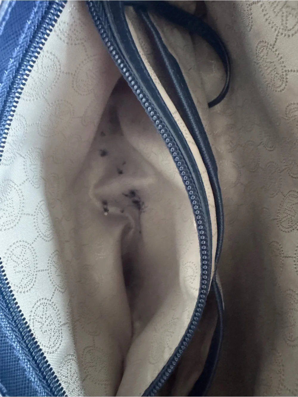 Michael Kors Navy and Vanilla MK Logo Tote